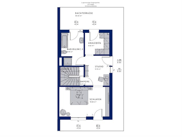 Fertighaus CELEBRATION 139 V7 XL von Bien-Zenker Schlüsselfertig ab 483602€, Cubushaus Grundriss 3