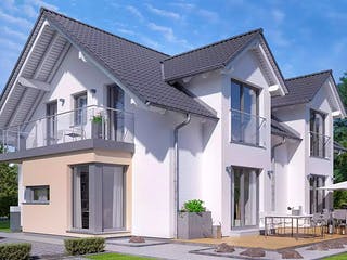 Fertighaus CELEBRATION 192 V2 von Bien-Zenker Schlüsselfertig ab 542339€, Satteldach-Klassiker Außenansicht 1