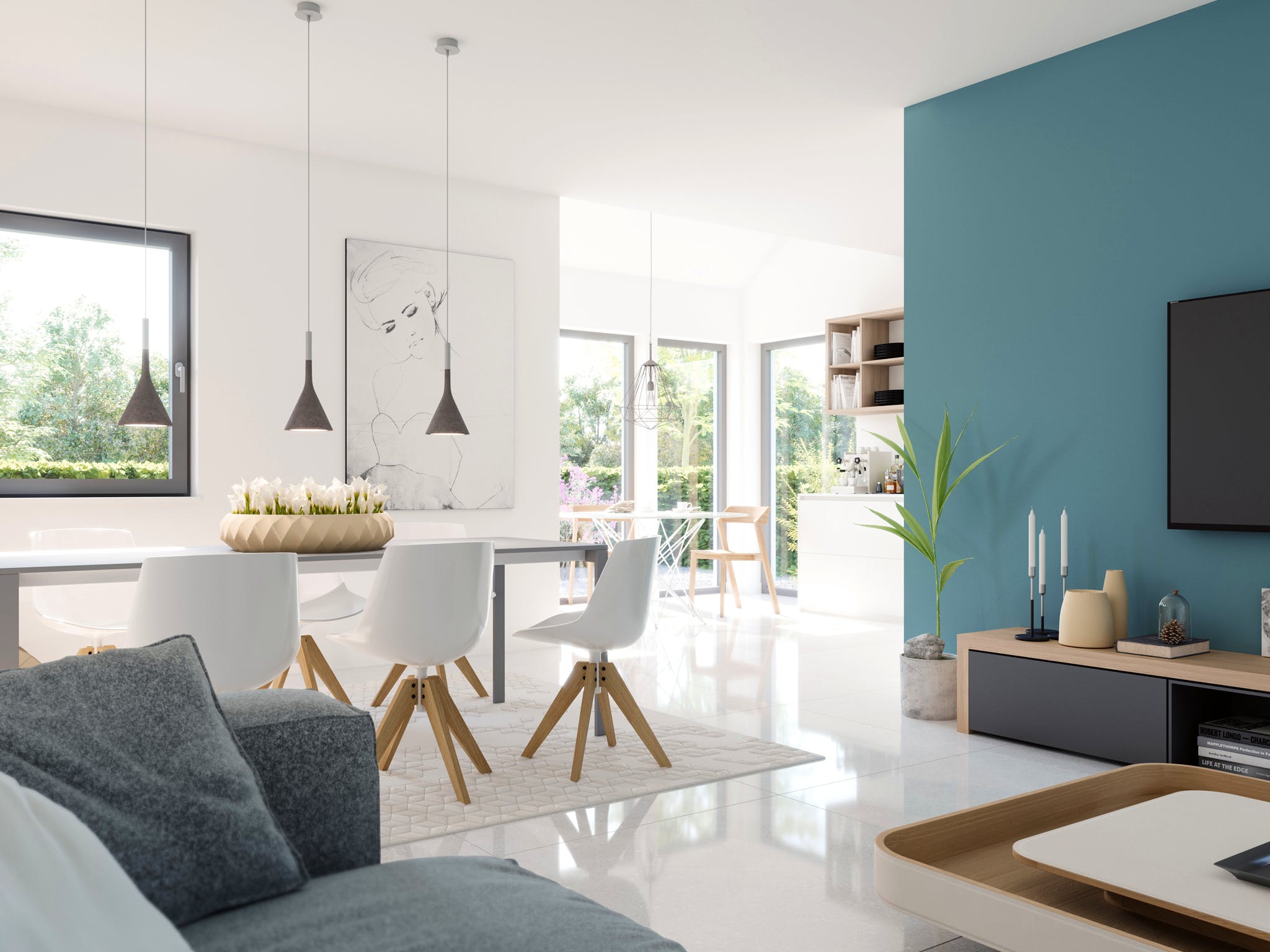 Fertighaus CELEBRATION 207 V2 von Bien-Zenker Schlüsselfertig ab 424397€, Satteldach-Klassiker Innenansicht 1