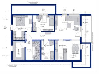 Fertighaus CELEBRATION 211 V4 von Bien-Zenker Schlüsselfertig ab 551716€, Satteldach-Klassiker Grundriss 2