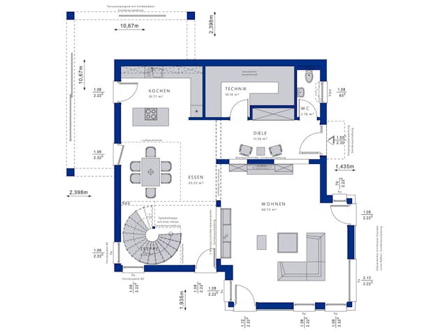 Fertighaus CONCEPT-M 193 Potsdam von Bien-Zenker Schlüsselfertig ab 718368€, Stadtvilla Grundriss 1 Fertighaus CONCEPT-M 193 Potsdam von Bien-Zenker Schlüsselfertig ab 718368€, Stadtvilla Grundriss 1