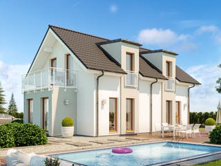 Fertighaus EDITION 120 V2 von Bien-Zenker Schlüsselfertig ab 328295€, Satteldach-Klassiker Außenansicht 1