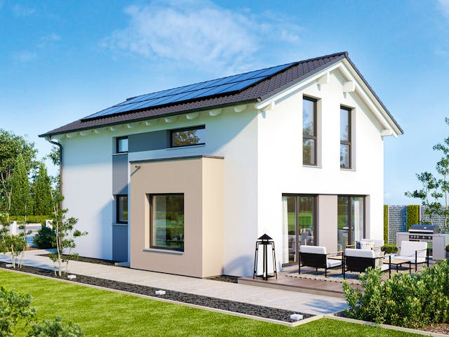 Fertighaus EDITION 120 V4 von Bien-Zenker Schlüsselfertig ab 298452€, Satteldach-Klassiker Außenansicht 1