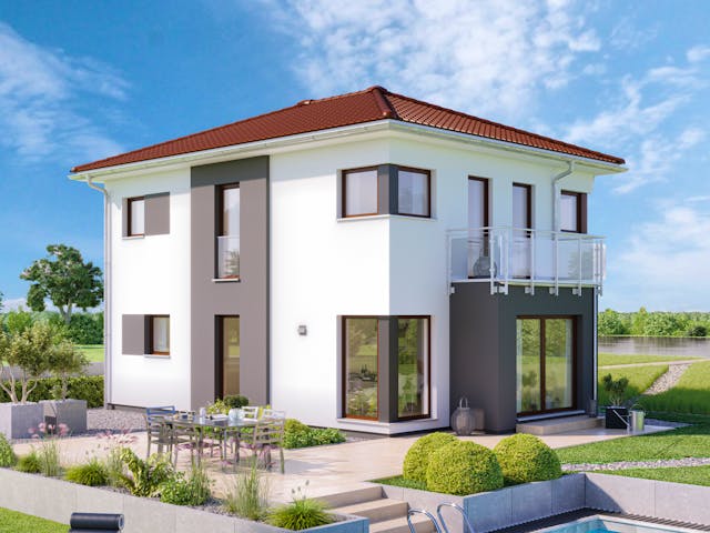 Fertighaus EDITION 123 V5 von Bien-Zenker Schlüsselfertig ab 361737€, Stadtvilla Außenansicht 1 Fertighaus EDITION 123 V5 von Bien-Zenker Schlüsselfertig ab 361737€, Stadtvilla Außenansicht 1