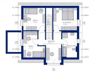 Fertighaus EDITION 134 V2 von Bien-Zenker Schlüsselfertig ab 349077€, Satteldach-Klassiker Grundriss 2