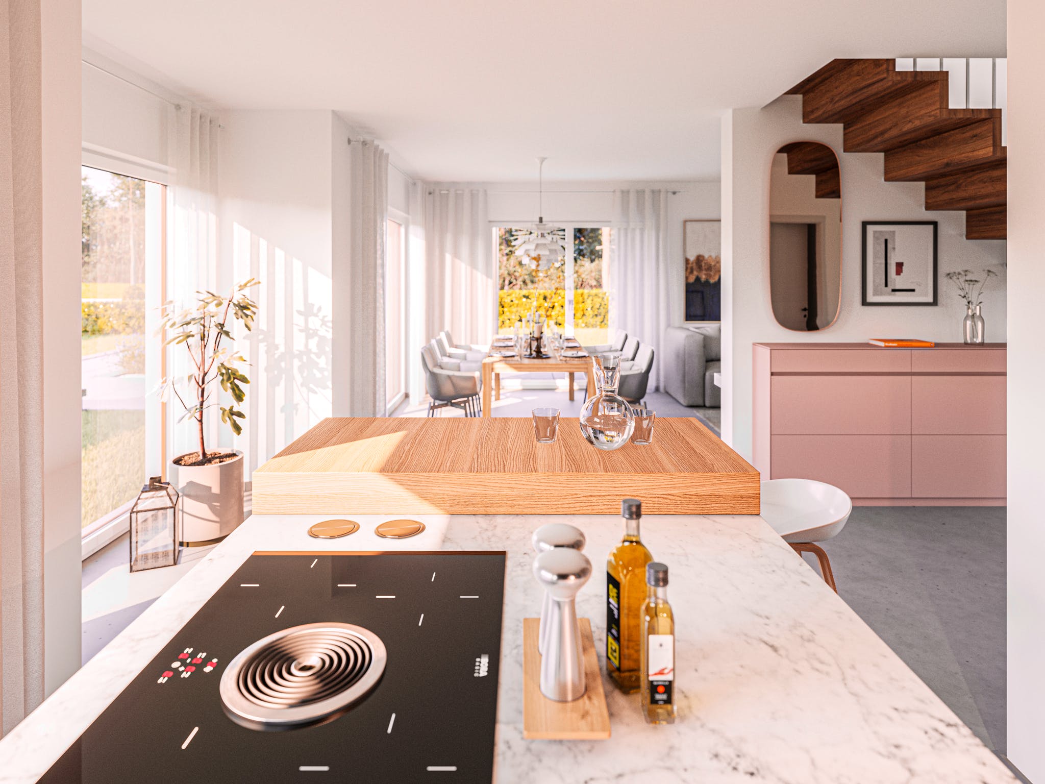Fertighaus EDITION 134 V2 von Bien-Zenker Schlüsselfertig ab 266767€, Satteldach-Klassiker Innenansicht 1