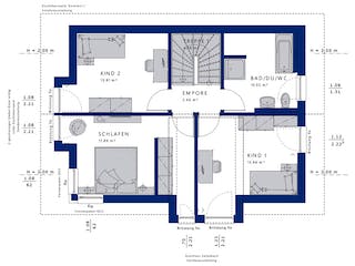 Fertighaus EVOLUTION 122 V5 von Bien-Zenker Schlüsselfertig ab 346295€, Satteldach-Klassiker Grundriss 2