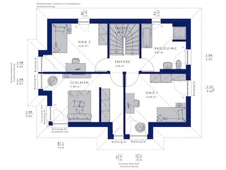 Fertighaus EVOLUTION 122 V6 von Bien-Zenker Schlüsselfertig ab 381970€, Stadtvilla Grundriss 2