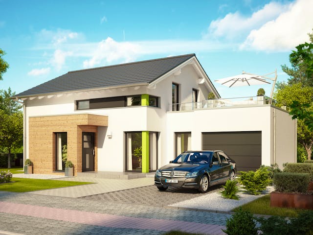 Fertighaus EVOLUTION 143 V5 von Bien-Zenker Schlüsselfertig ab 371613€, Satteldach-Klassiker Außenansicht 1 Fertighaus EVOLUTION 143 V5 von Bien-Zenker Schlüsselfertig ab 371613€, Satteldach-Klassiker Außenansicht 1