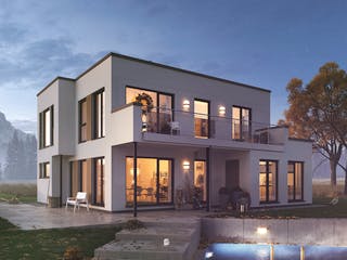 Fertighaus EVOLUTION 152 V7 von Bien-Zenker Schlüsselfertig ab 437013€, Cubushaus Außenansicht 3