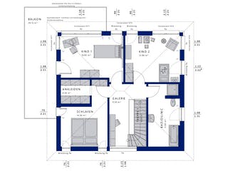 Fertighaus EVOLUTION 154 V4 von Bien-Zenker Schlüsselfertig ab 422522€, Stadtvilla Grundriss 2