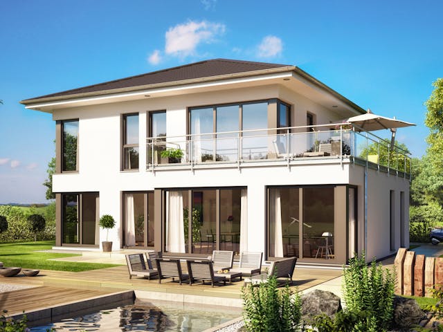 Fertighaus EVOLUTION 154 V4 von Bien-Zenker Schlüsselfertig ab 388181€, Stadtvilla Außenansicht 1