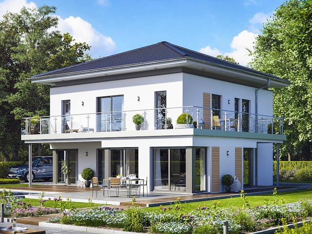 Fertighaus EVOLUTION 161 V5 von Bien-Zenker Schlüsselfertig ab 414160€, Stadtvilla Außenansicht 1