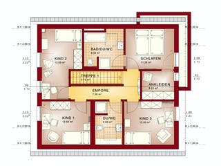 Fertighaus EVOLUTION 162 V2 von Bien-Zenker Schlüsselfertig ab 418006€, Satteldach-Klassiker Grundriss 2