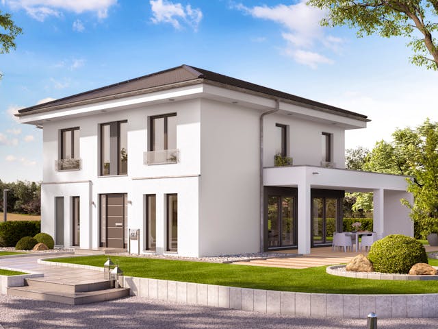 Fertighaus EVOLUTION 162 V5 von Bien-Zenker Schlüsselfertig ab 416466€, Stadtvilla Außenansicht 1