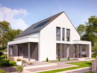 Fertighaus EVOLUTION 163 V2 von Bien-Zenker Schlüsselfertig ab 410779€, Satteldach-Klassiker Außenansicht 1