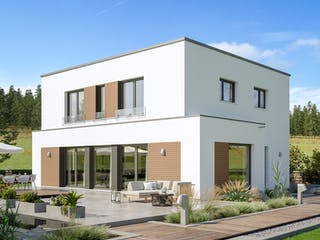 Fertighaus EVOLUTION 164 V5 von Bien-Zenker Schlüsselfertig ab 454345€, Cubushaus Außenansicht 1