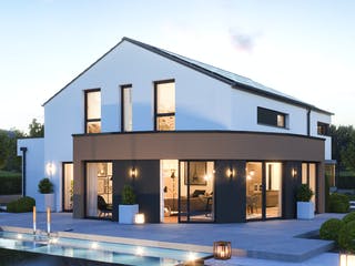 Fertighaus EVOLUTION 163 V3 von Bien-Zenker Schlüsselfertig ab 409797€, Satteldach-Klassiker Außenansicht 1