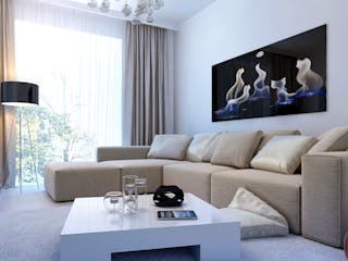 Fertighaus Kubus 0-166 von BoHolz Haus Schlüsselfertig ab 605941€, Cubushaus Innenansicht 1