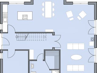 Massivhaus Haus Behringer von Leberer Massivhaus Schlüsselfertig ab 567000€, Satteldach-Klassiker Grundriss 1