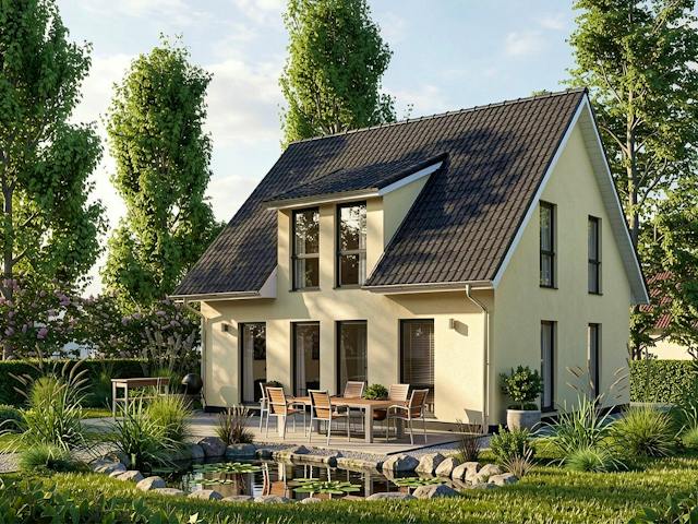 Massivhaus Zingst von TIMOWA Massivhäuser Schlüsselfertig ab 299900€, Satteldach-Klassiker Außenansicht 1