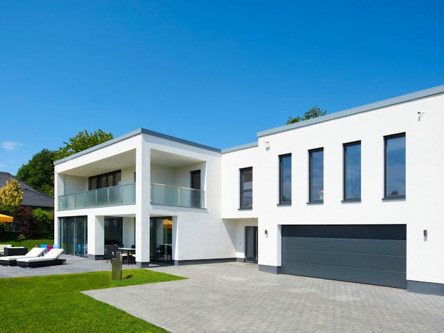 Fertighaus Calando von Büdenbender Hausbau, Cubushaus Außenansicht 1