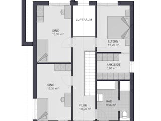 Massivhaus Entwurf SL157 von FAVORIT Massivhaus, Satteldach-Klassiker Grundriss 2