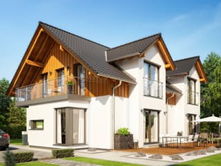 Fertighaus CELEBRATION 192 V2 von Bien-Zenker Schlüsselfertig ab 542339€, Satteldach-Klassiker Außenansicht 2