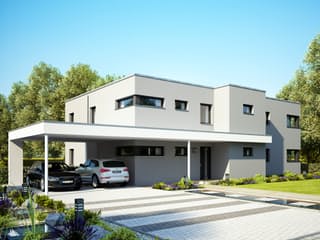 Fertighaus CELEBRATION 282 V3 von Bien-Zenker Schlüsselfertig ab 895648€, Cubushaus Außenansicht 1