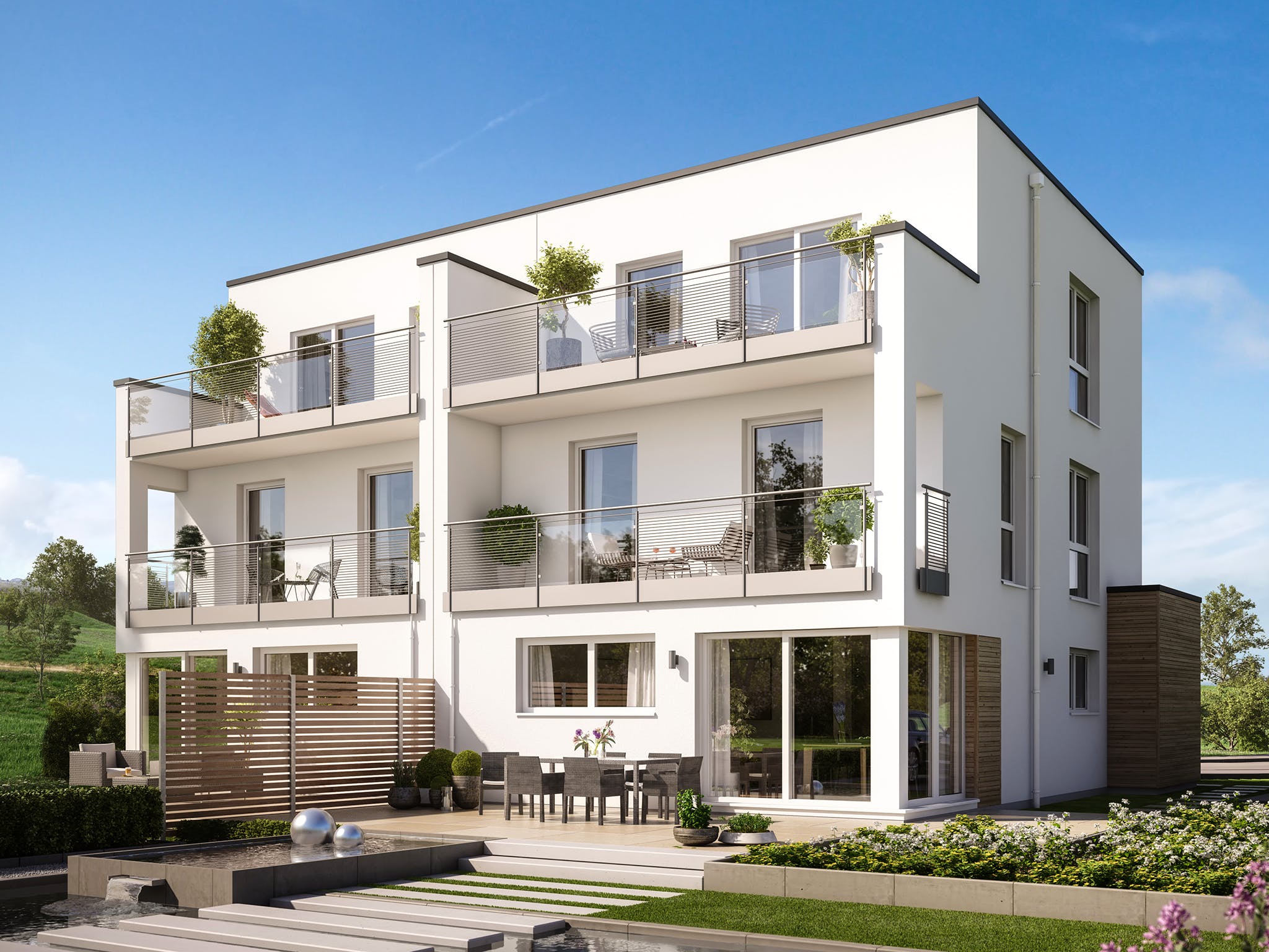 Fertighaus CELEBRATION 122 V7 XL von Bien-Zenker Schlüsselfertig ab 428069€, Cubushaus Außenansicht 1