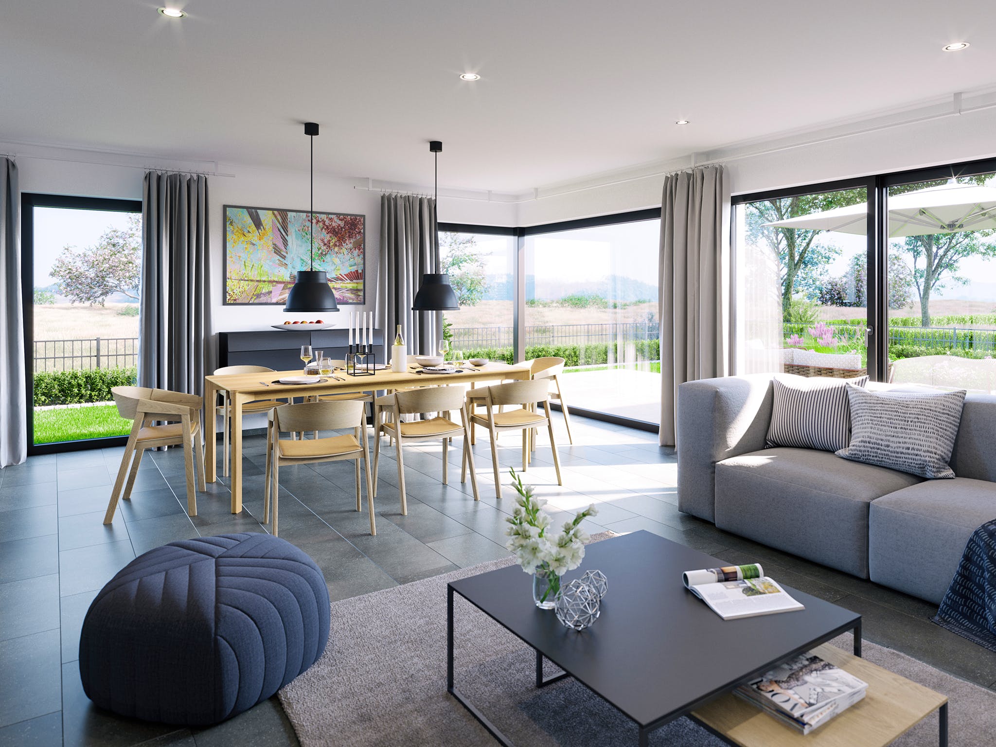 Fertighaus CELEBRATION 139 V2 L von Bien-Zenker Schlüsselfertig ab 286839€, Satteldach-Klassiker Innenansicht 1