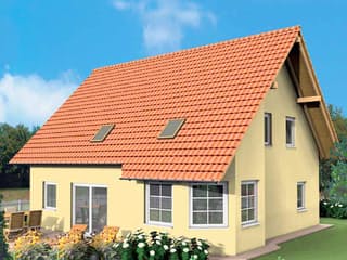 Massivhaus Clever von Wagener Systemhausbau Schlüsselfertig ab 183000€, Satteldach-Klassiker Außenansicht 1