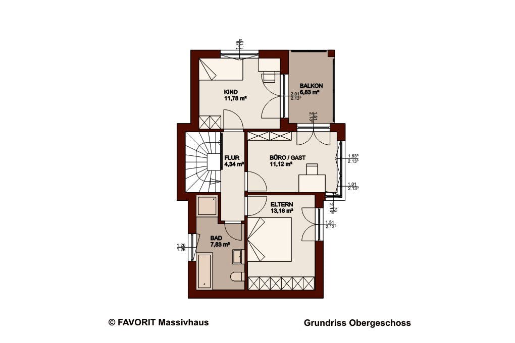Massivhaus Concept Design 108 von Favorit Massivhaus Schlüsselfertig ab 325410€, Cubushaus Grundriss 2