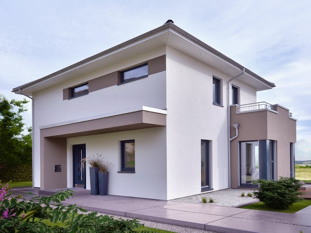 Fertighaus CONCEPT-M 145 Zweibrücken von Bien-Zenker Schlüsselfertig ab 459975€, Stadtvilla Außenansicht 1