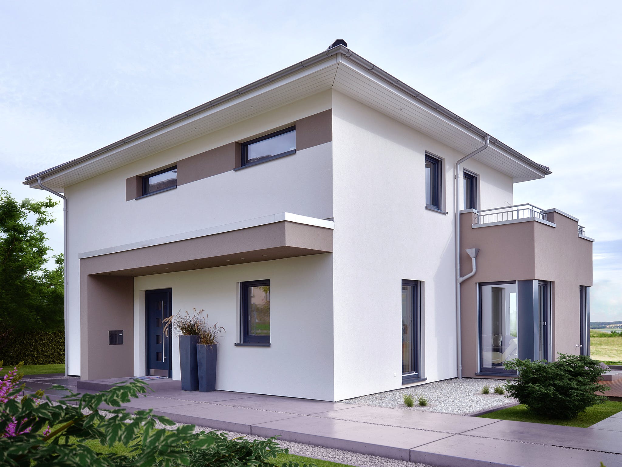 Fertighaus CONCEPT-M 145 Zweibrücken von Bien-Zenker Schlüsselfertig ab 398852€, Stadtvilla Außenansicht 1