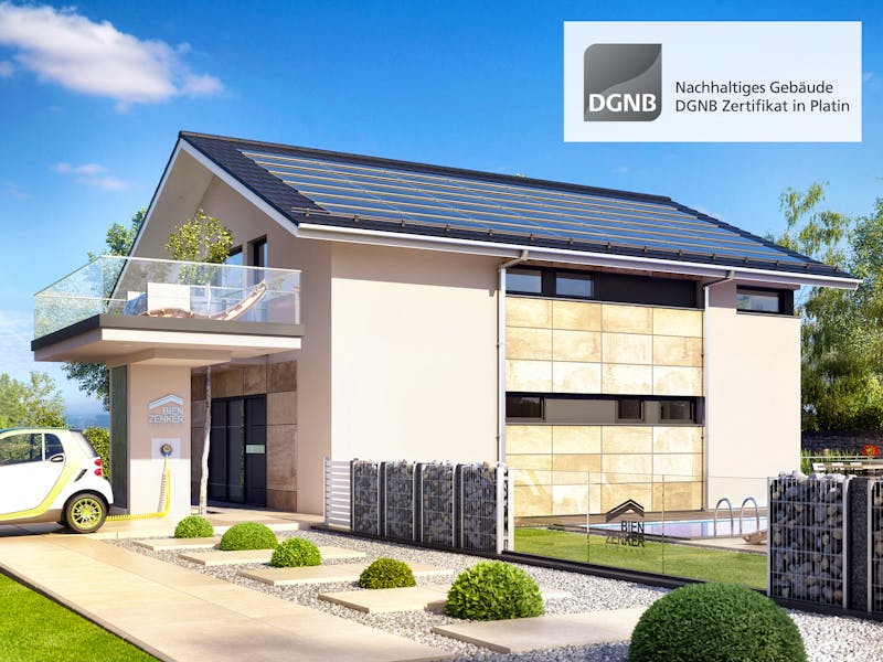 Fertighaus CONCEPT-M 163 München von Bien-Zenker Schlüsselfertig ab 691867€, Satteldach-Klassiker Außenansicht 2