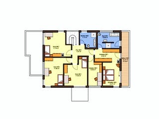 Fertighaus Corradino von Büdenbender Hausbau, Pultdachhaus Grundriss 2