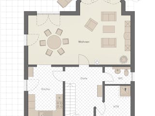 Massivhaus Turmhaus 152 von ROTH MASSIVHAUS Schlüsselfertig ab 379000€, Satteldach-Klassiker Grundriss 1