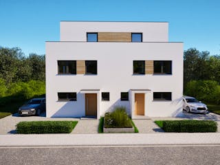 Massivhaus Entwurf FI166 von FAVORIT Massivhaus, Cubushaus Außenansicht 14