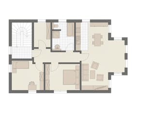 Massivhaus Haus Stralsund (3 WE) von ROTH MASSIVHAUS Schlüsselfertig ab 798600€, Satteldach-Klassiker Grundriss 2