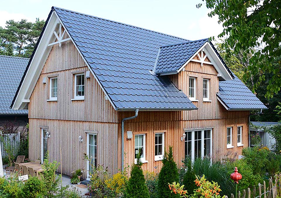 Fertighaus Alexandra (KfW-Effizienzhaus 40 EE) von Dammann-Haus Schlüsselfertig ab 360700€, Außenansicht 1