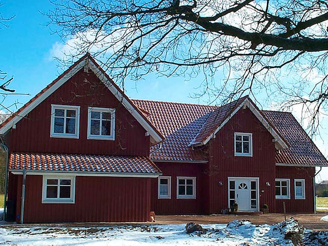 Fertighaus Heidi (KfW-Effizienzhaus 40 EE) von Dammann-Haus Schlüsselfertig ab 368100€, Satteldach-Klassiker Außenansicht 1 Fertighaus Heidi (KfW-Effizienzhaus 40 EE) von Dammann-Haus Schlüsselfertig ab 368100€, Satteldach-Klassiker Außenansicht 1