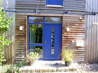 Fertighaus Margret (KfW-Effizienzhaus 40 EE) von Dammann-Haus Schlüsselfertig ab 508800€, Pultdachhaus Außenansicht 5