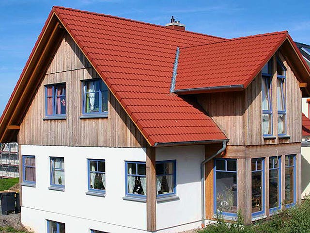 Fertighaus Patricia (KfW-Effizienzhaus 40 EE) von Dammann-Haus Schlüsselfertig ab 329000€, Außenansicht 1