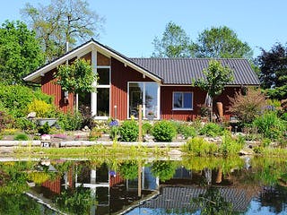 Fertighaus Rosi 3 (KfW-Effizienzhaus 40 EE) von Dammann-Haus Schlüsselfertig ab 328300€, Bungalow Außenansicht 1