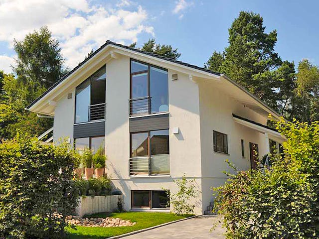 Fertighaus Stefanie (KfW-Effizienzhaus 40 EE) von Dammann-Haus Schlüsselfertig ab 454300€, Außenansicht 1 Fertighaus Stefanie (KfW-Effizienzhaus 40 EE) von Dammann-Haus Schlüsselfertig ab 454300€, Außenansicht 1