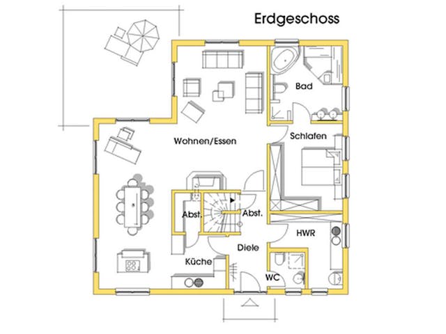 Fertighaus Susanne (KfW-Effizienhaus 40 EE) von Dammann-Haus Schlüsselfertig ab 381800€, Stadtvilla Grundriss 1 Fertighaus Susanne (KfW-Effizienhaus 40 EE) von Dammann-Haus Schlüsselfertig ab 381800€, Stadtvilla Grundriss 1