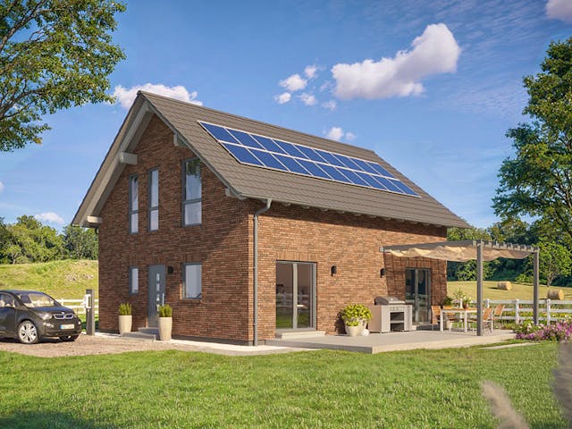 Fertighaus Destiny-E-140 E1 von Danhaus Deutschland, Satteldach-Klassiker Außenansicht 1