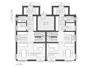 Fertighaus Dynamic-G-191 E2 von Danhaus Deutschland Schlüsselfertig ab 572853€, Satteldach-Klassiker Grundriss 1
