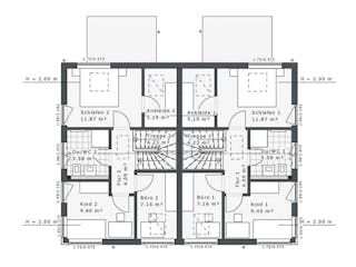 Fertighaus Dynamic-G-191 E2 von Danhaus Deutschland Schlüsselfertig ab 572853€, Satteldach-Klassiker Grundriss 2